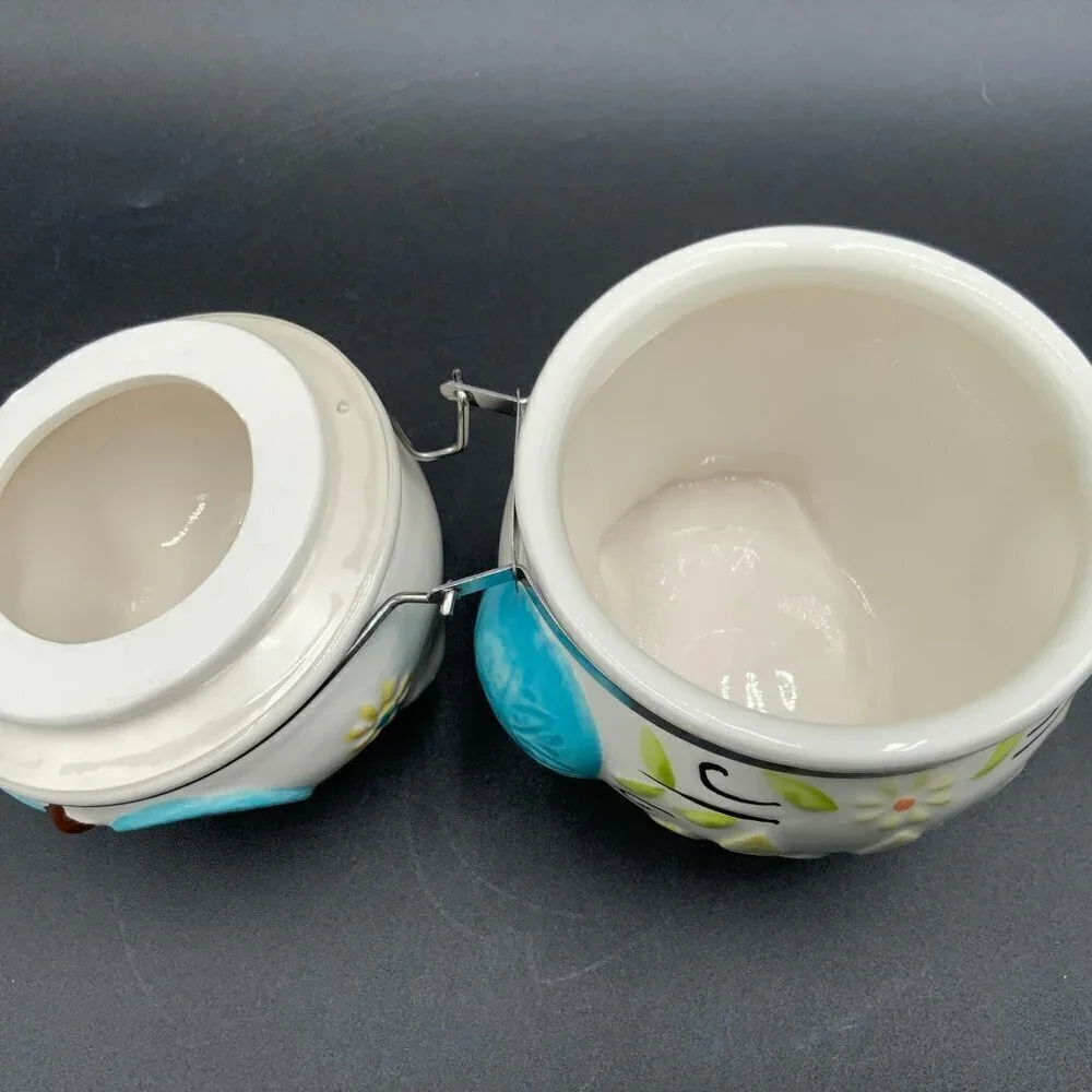 Boston Warehouse Ceramic Owl Treat Jar Canister 6.5”